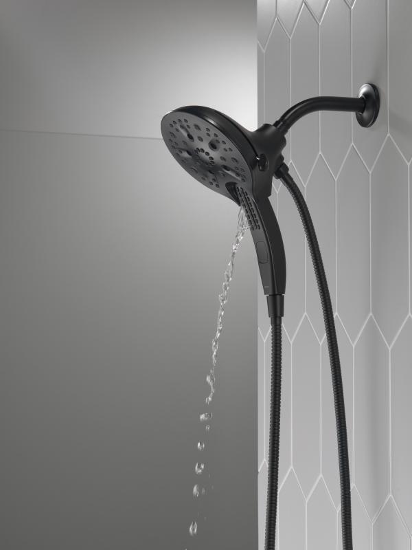 DELTA Universal Showering Components In2ition H2OKINETIC 5-Setting Two-in-One Shower — Matte Black