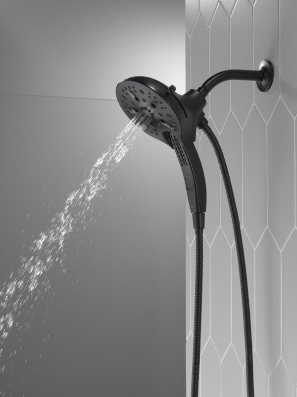 DELTA Universal Showering Components In2ition H2OKINETIC 5-Setting Two-in-One Shower — Matte Black