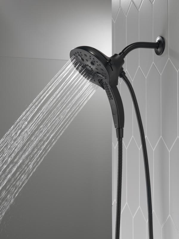 DELTA Universal Showering Components In2ition H2OKINETIC 5-Setting Two-in-One Shower — Matte Black