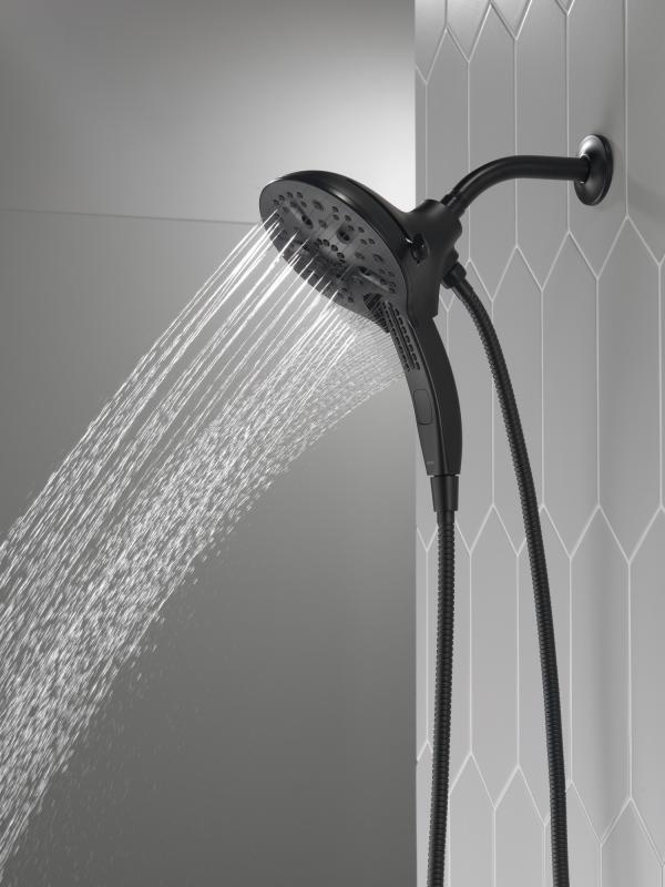 DELTA Universal Showering Components In2ition H2OKINETIC 5-Setting Two-in-One Shower — Matte Black