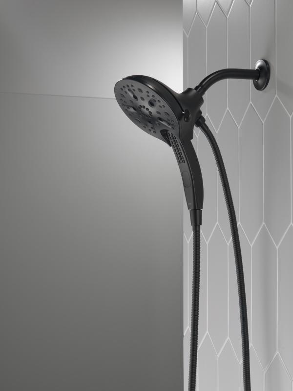 DELTA Universal Showering Components In2ition H2OKINETIC 5-Setting Two-in-One Shower — Matte Black