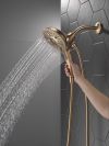 DELTA Universal Showering Components In2ition H2OKINETIC 5-Setting Two-in-One Shower — Lumicoat® Champagne Bronze