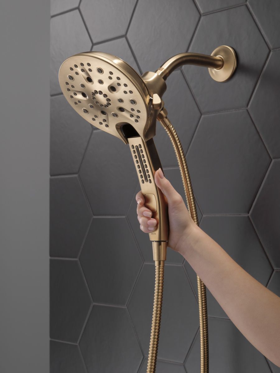 DELTA Universal Showering Components In2ition H2OKINETIC 5-Setting Two-in-One Shower — Lumicoat® Champagne Bronze