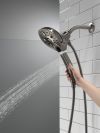 DELTA Universal Showering Components In2ition H2OKINETIC 5-Setting Two-in-One Shower — Lumicoat® Black Stainless