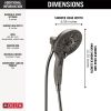 DELTA Universal Showering Components In2ition H2OKINETIC 5-Setting Two-in-One Shower — Lumicoat® Black Stainless