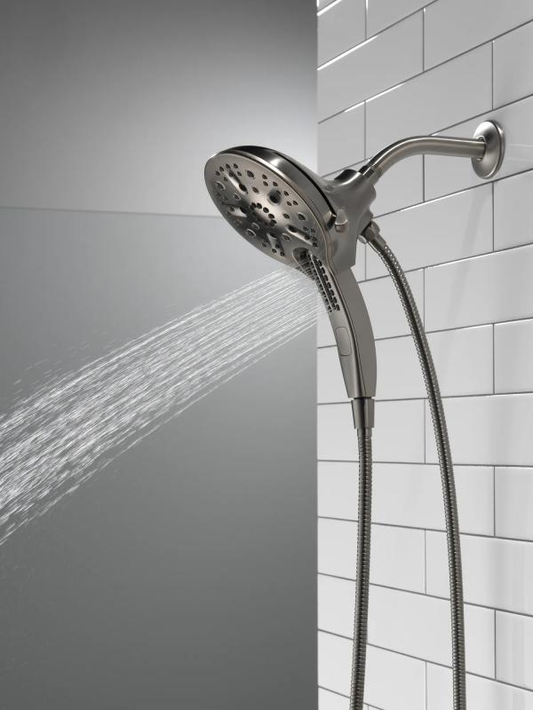 DELTA Universal Showering Components In2ition H2OKINETIC 5-Setting Two-in-One Shower — Lumicoat® Black Stainless