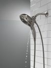 DELTA Universal Showering Components In2ition H2OKINETIC 5-Setting Two-in-One Shower — Lumicoat® Black Stainless