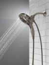 DELTA Universal Showering Components In2ition H2OKINETIC 5-Setting Two-in-One Shower — Lumicoat® Black Stainless