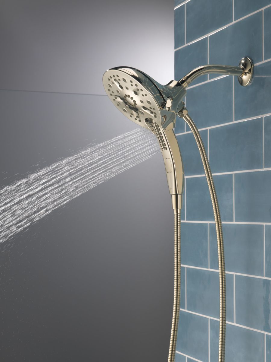 DELTA Universal Showering Components In2ition H2OKINETIC 5-Setting Two-in-One Shower — Lumicoat® Polished Nickel