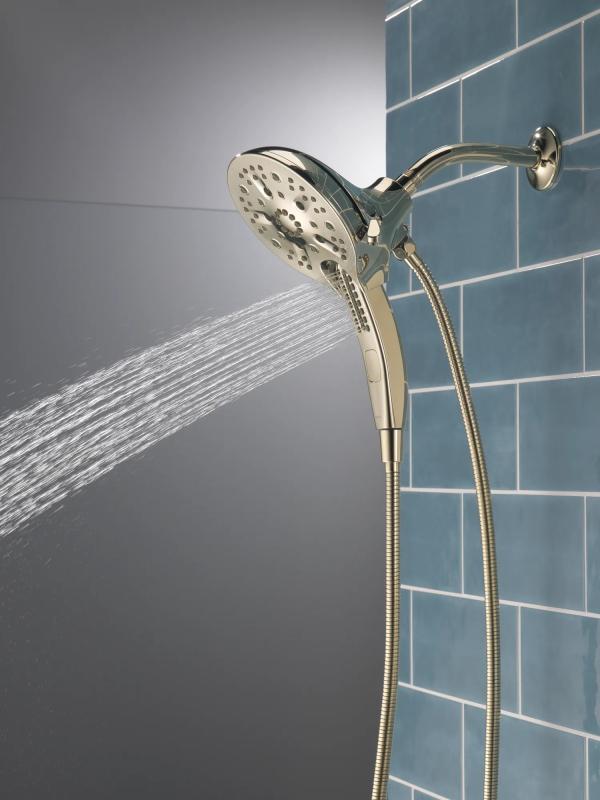 DELTA Universal Showering Components In2ition H2OKINETIC 5-Setting Two-in-One Shower — Lumicoat® Polished Nickel