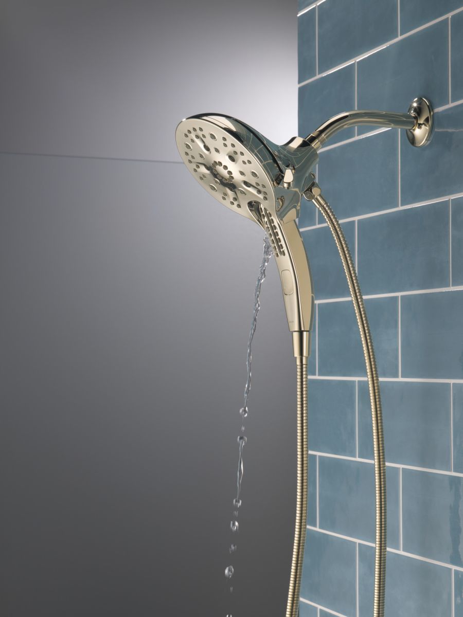 DELTA Universal Showering Components In2ition H2OKINETIC 5-Setting Two-in-One Shower — Lumicoat® Polished Nickel