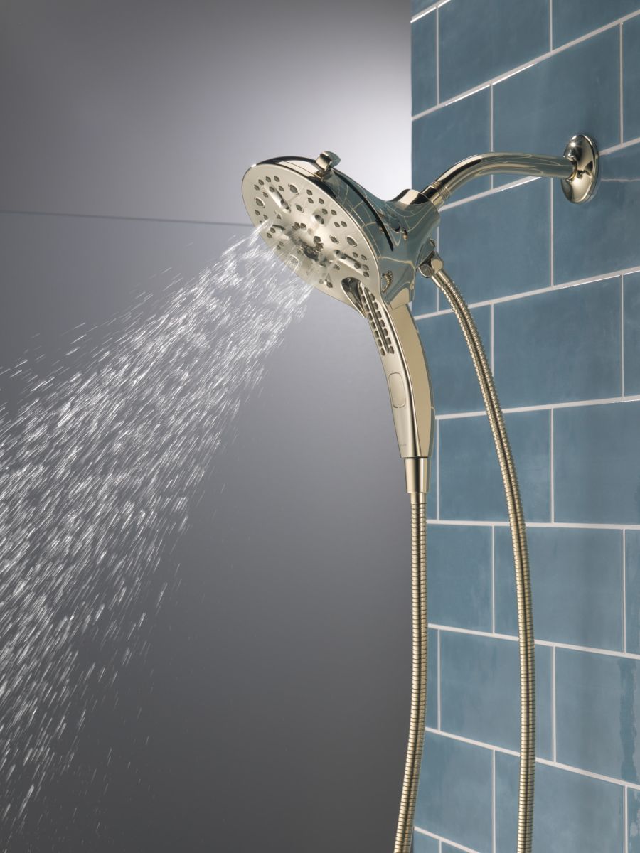 DELTA Universal Showering Components In2ition H2OKINETIC 5-Setting Two-in-One Shower — Lumicoat® Polished Nickel