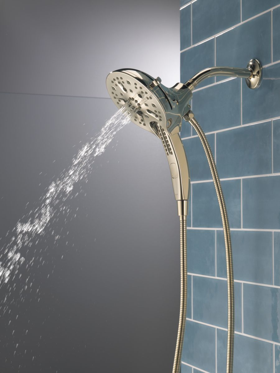 DELTA Universal Showering Components In2ition H2OKINETIC 5-Setting Two-in-One Shower — Lumicoat® Polished Nickel