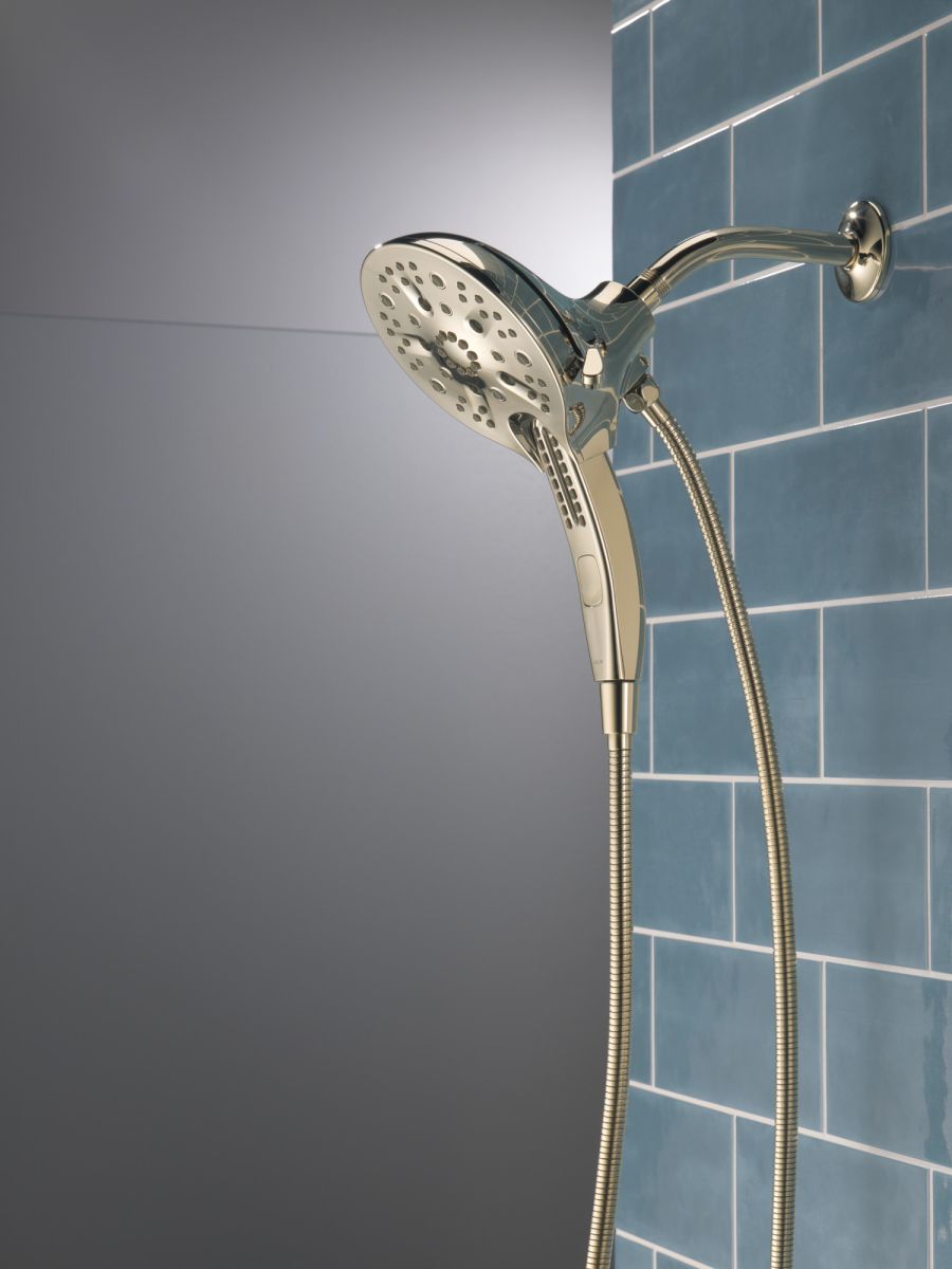 DELTA Universal Showering Components In2ition H2OKINETIC 5-Setting Two-in-One Shower — Lumicoat® Polished Nickel