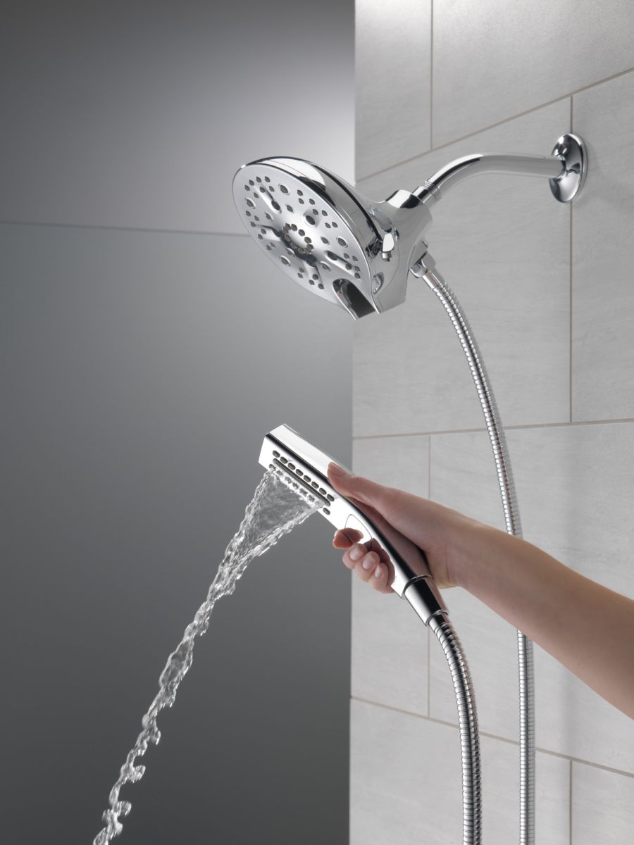 DELTA Universal Showering Components In2ition H2OKINETIC 5-Setting Two-in-One Shower — Lumicoat® Chrome