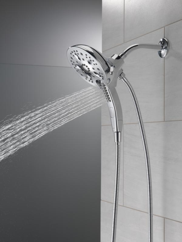 DELTA Universal Showering Components In2ition H2OKINETIC 5-Setting Two-in-One Shower — Lumicoat® Chrome