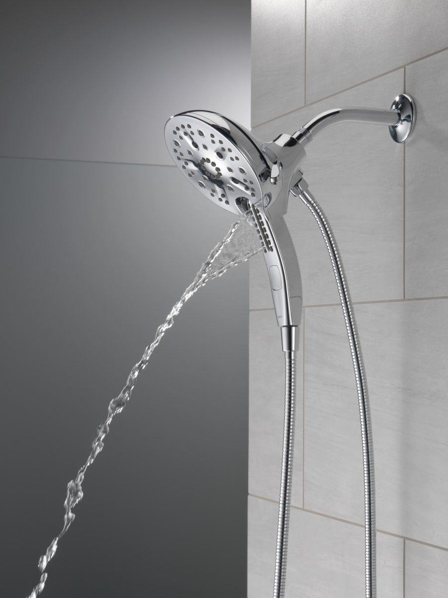 DELTA Universal Showering Components In2ition H2OKINETIC 5-Setting Two-in-One Shower — Lumicoat® Chrome