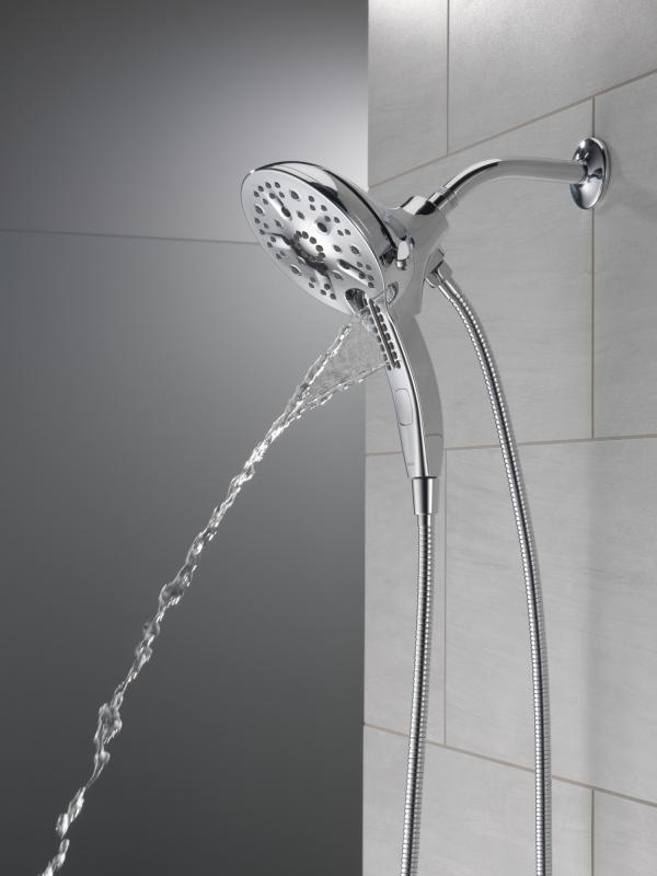 DELTA Universal Showering Components In2ition H2OKINETIC 5-Setting Two-in-One Shower — Lumicoat® Chrome