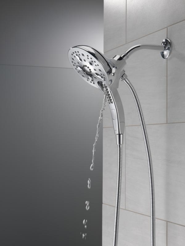 DELTA Universal Showering Components In2ition H2OKINETIC 5-Setting Two-in-One Shower — Lumicoat® Chrome