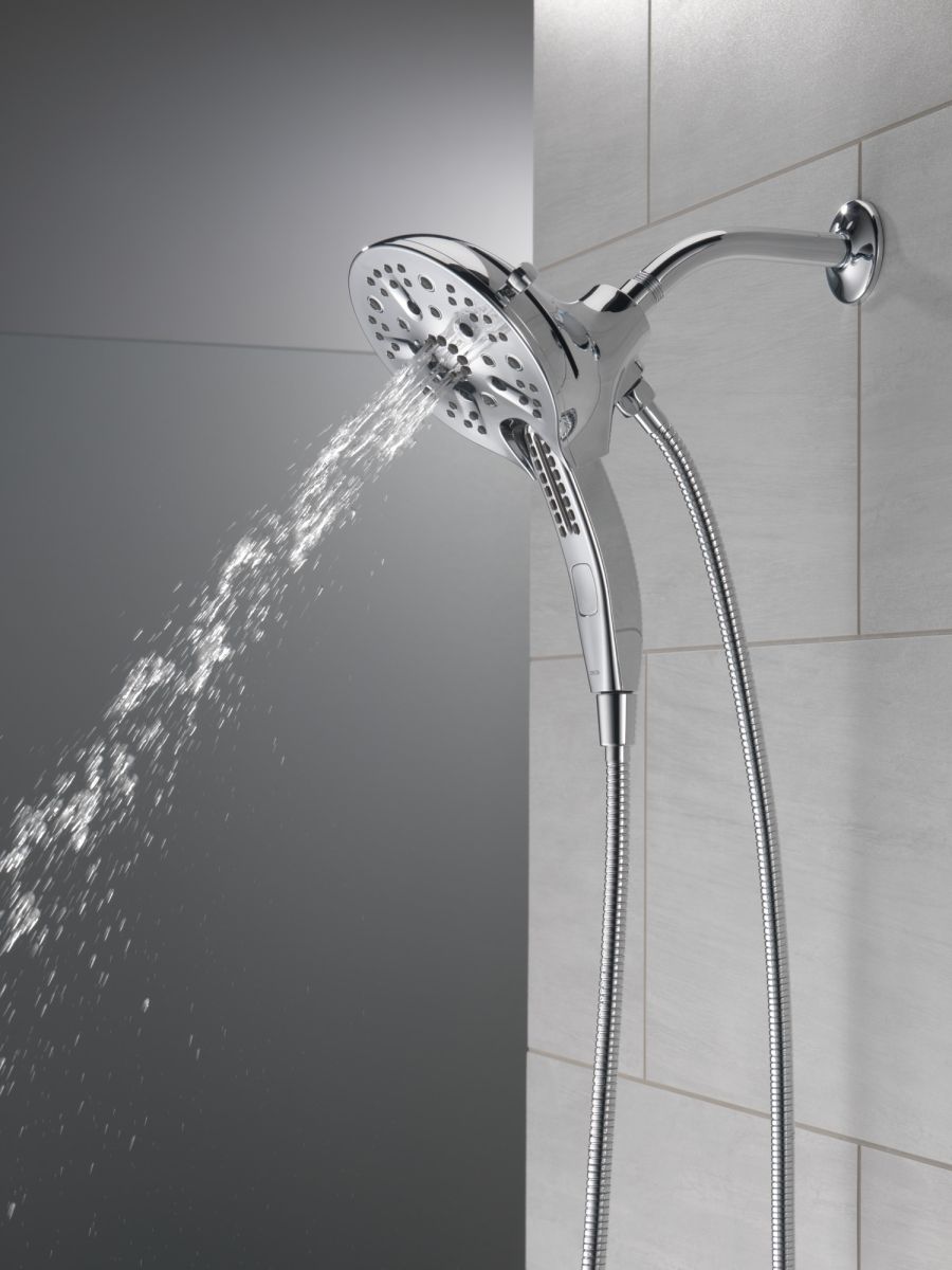 DELTA Universal Showering Components In2ition H2OKINETIC 5-Setting Two-in-One Shower — Lumicoat® Chrome