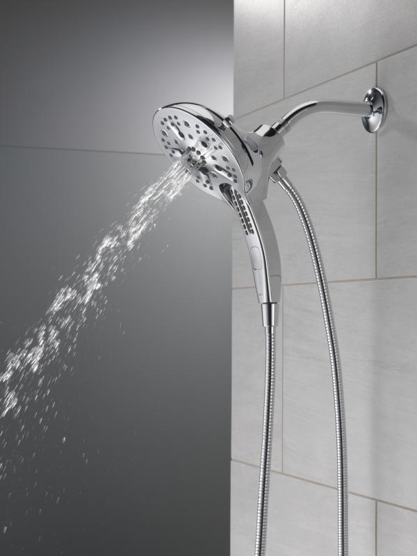 DELTA Universal Showering Components In2ition H2OKINETIC 5-Setting Two-in-One Shower — Lumicoat® Chrome
