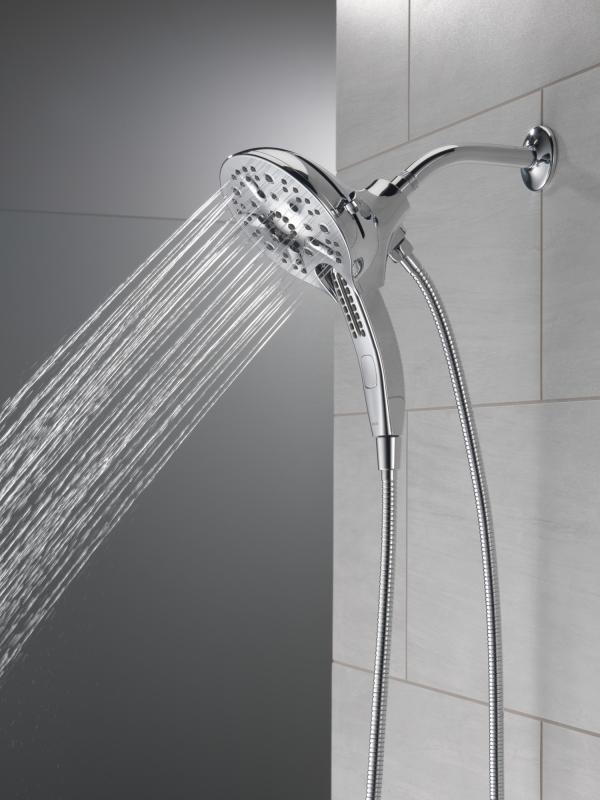DELTA Universal Showering Components In2ition H2OKINETIC 5-Setting Two-in-One Shower — Lumicoat® Chrome
