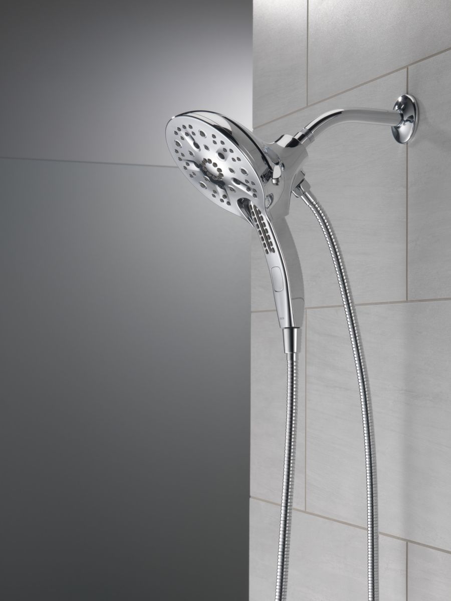 DELTA Universal Showering Components In2ition H2OKINETIC 5-Setting Two-in-One Shower — Lumicoat® Chrome
