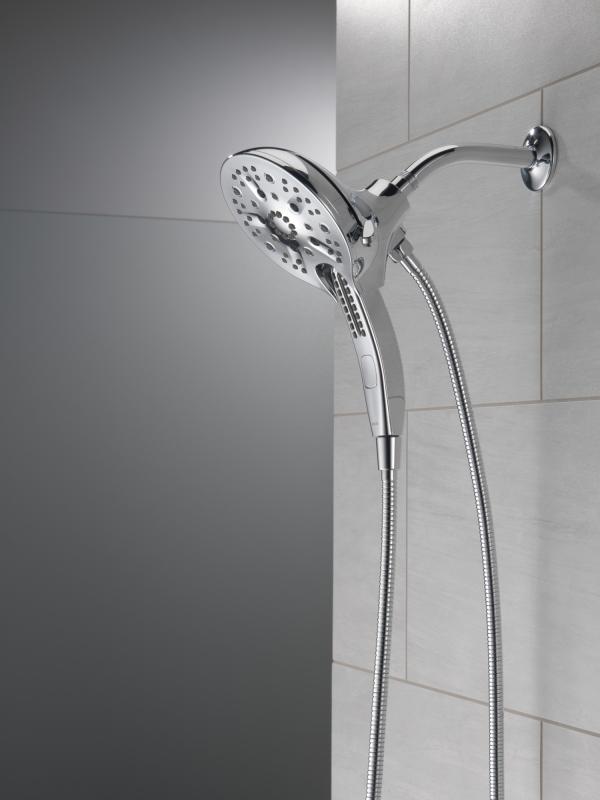 DELTA Universal Showering Components In2ition H2OKINETIC 5-Setting Two-in-One Shower — Lumicoat® Chrome