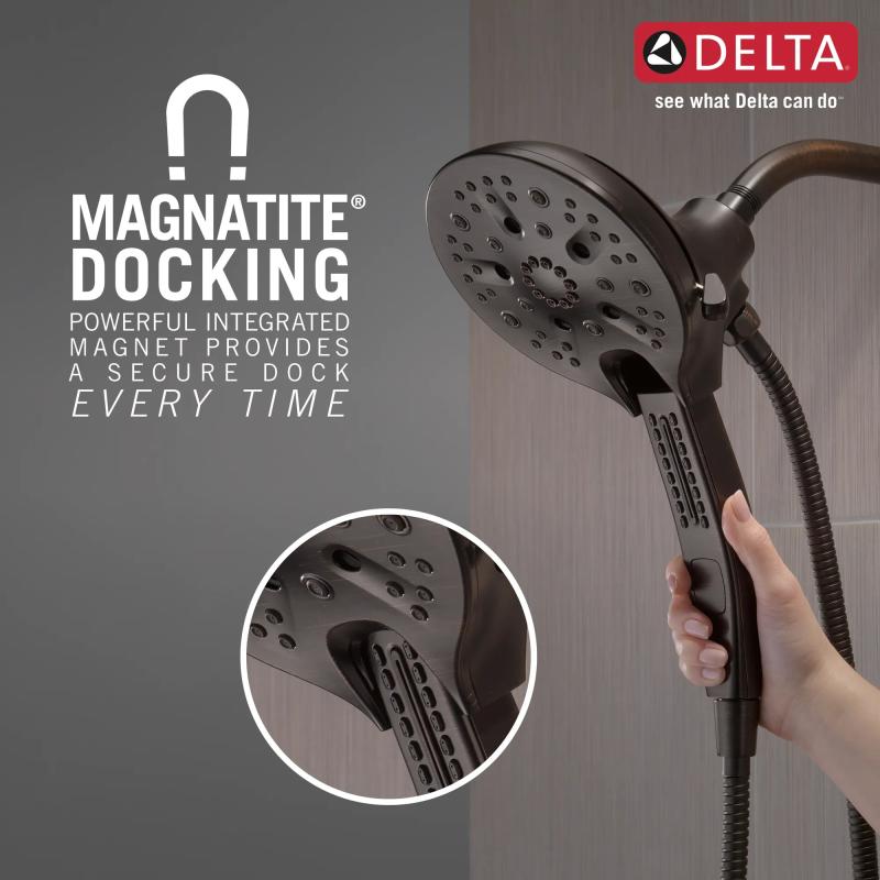DELTA Universal Showering Components In2ition H2OKINETIC 5-Setting Two-in-One Shower — Venetian Bronze