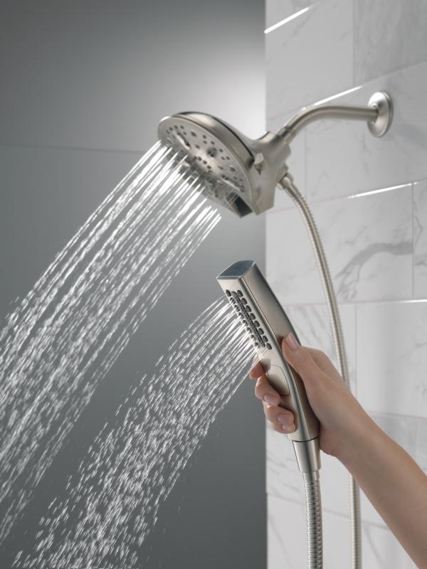 DELTA Universal Showering Components In2ition H2OKINETIC 5-Setting Two-in-One Shower — Lumicoat® Stainless