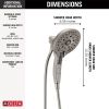 DELTA Universal Showering Components In2ition H2OKINETIC 5-Setting Two-in-One Shower — Lumicoat® Stainless