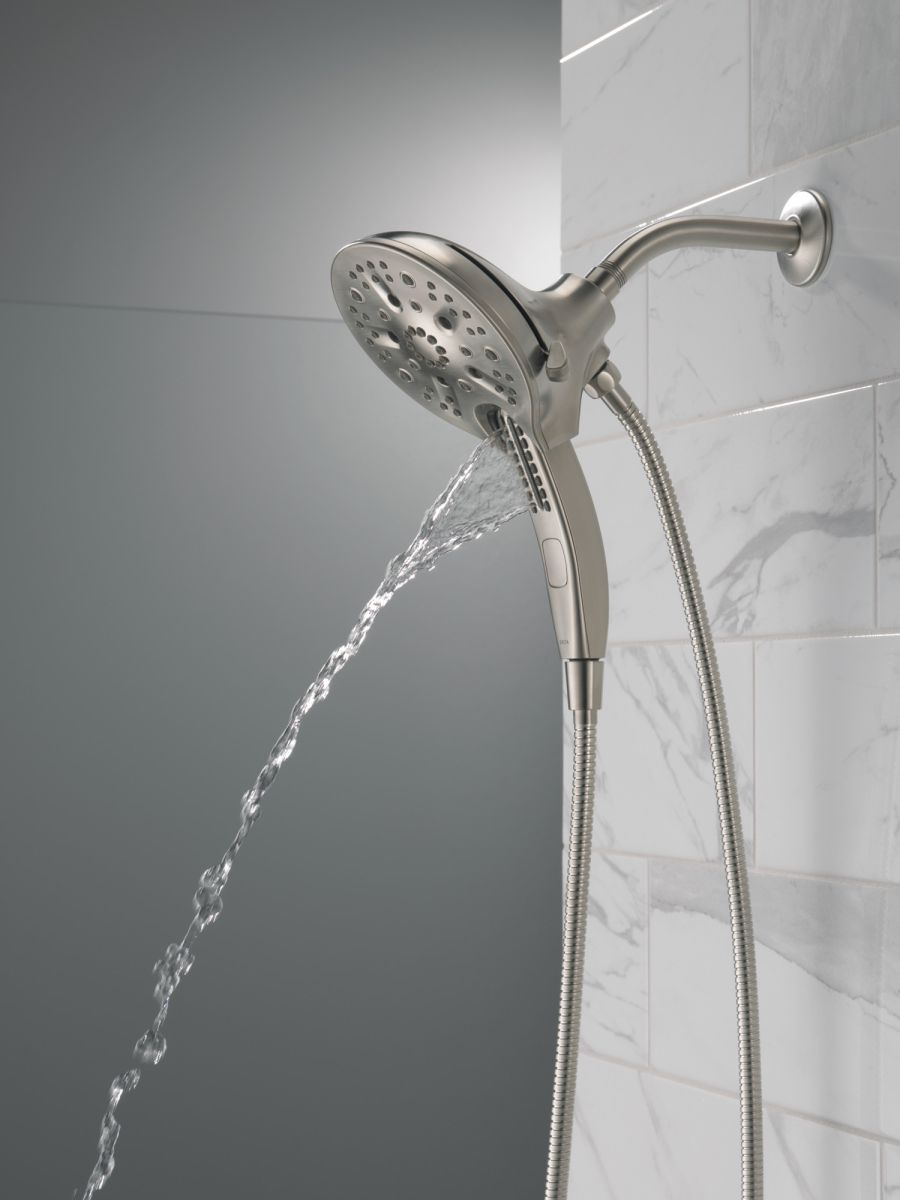 DELTA Universal Showering Components In2ition H2OKINETIC 5-Setting Two-in-One Shower — Lumicoat® Stainless