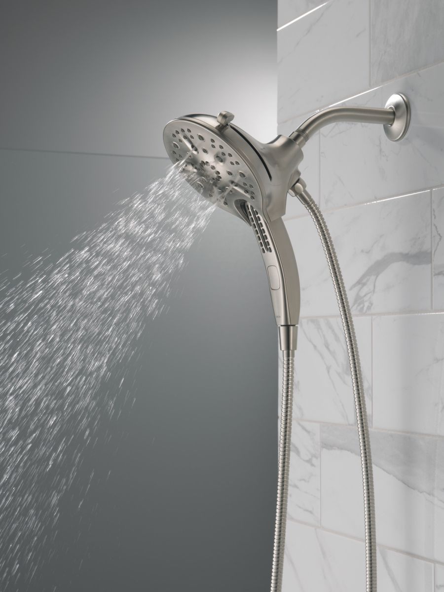 DELTA Universal Showering Components In2ition H2OKINETIC 5-Setting Two-in-One Shower — Lumicoat® Stainless