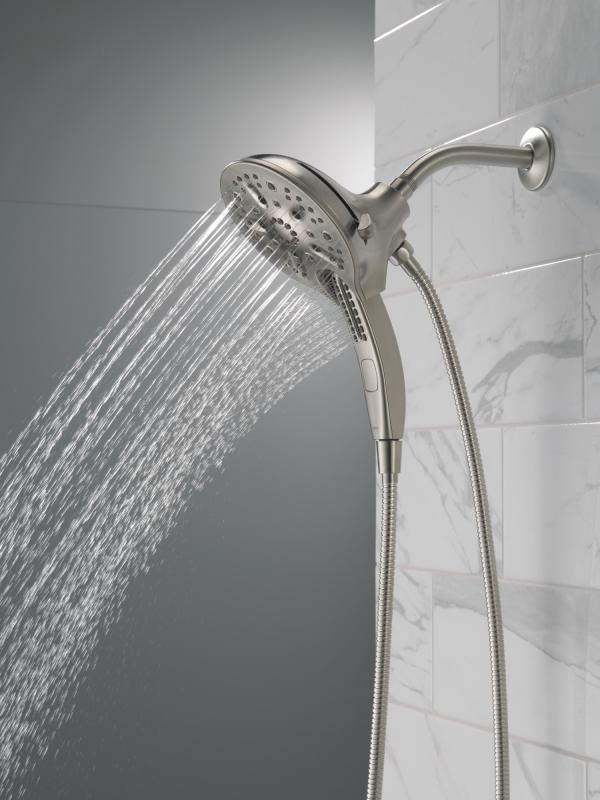 DELTA Universal Showering Components In2ition H2OKINETIC 5-Setting Two-in-One Shower — Lumicoat® Stainless