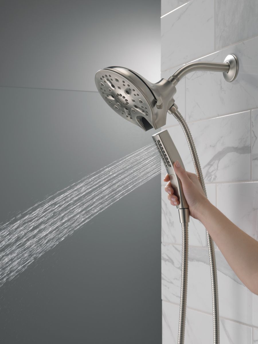 DELTA Universal Showering Components In2ition H2OKINETIC 5-Setting Two-in-One Shower — Stainless