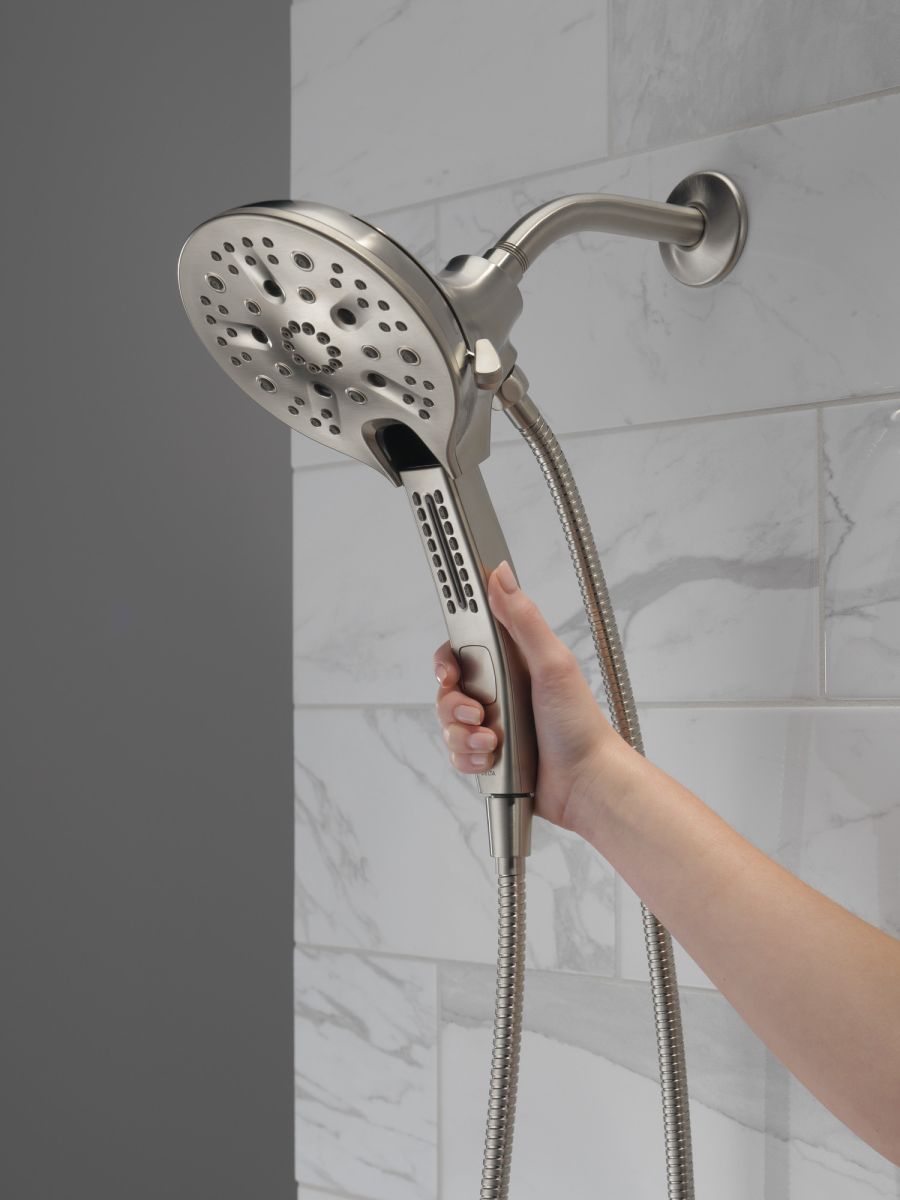 DELTA Universal Showering Components In2ition H2OKINETIC 5-Setting Two-in-One Shower — Stainless
