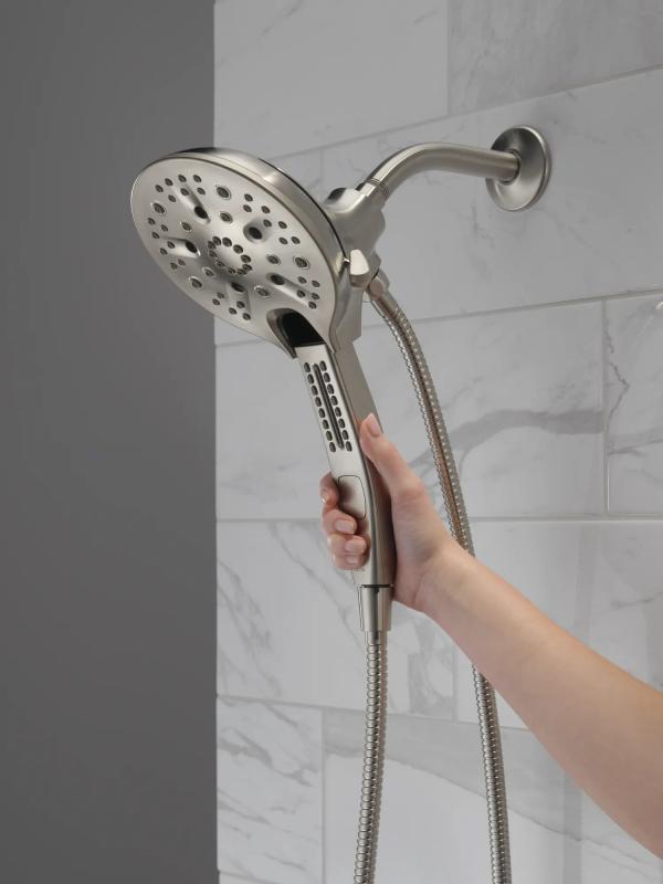 DELTA Universal Showering Components In2ition H2OKINETIC 5-Setting Two-in-One Shower — Stainless