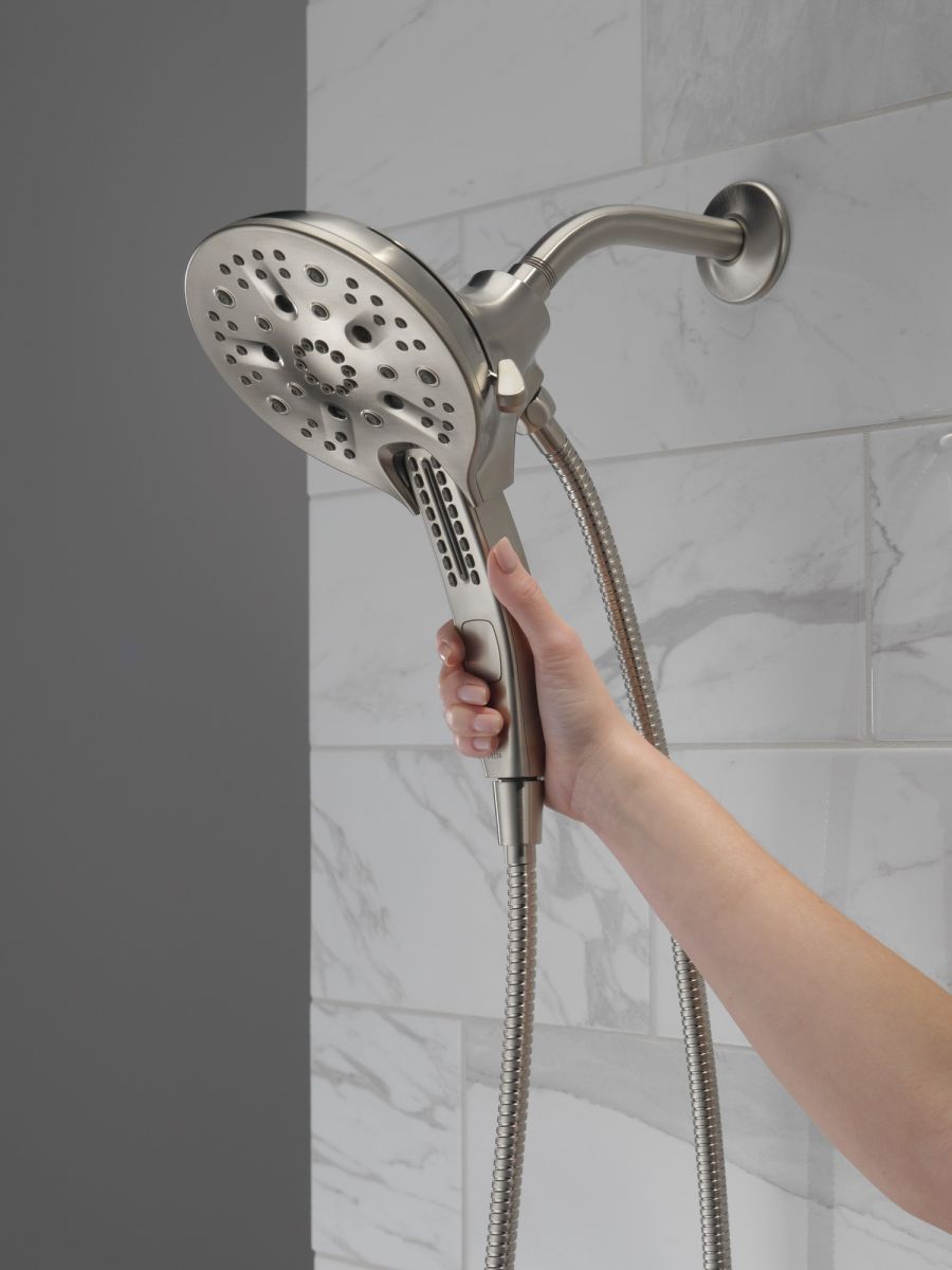 DELTA Universal Showering Components In2ition H2OKINETIC 5-Setting Two-in-One Shower — Stainless