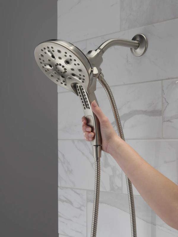 DELTA Universal Showering Components In2ition H2OKINETIC 5-Setting Two-in-One Shower — Stainless