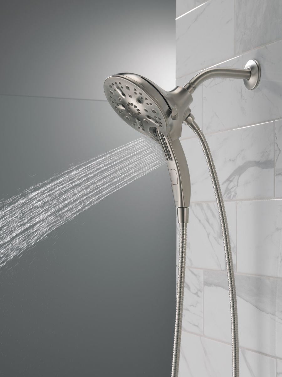 DELTA Universal Showering Components In2ition H2OKINETIC 5-Setting Two-in-One Shower — Stainless