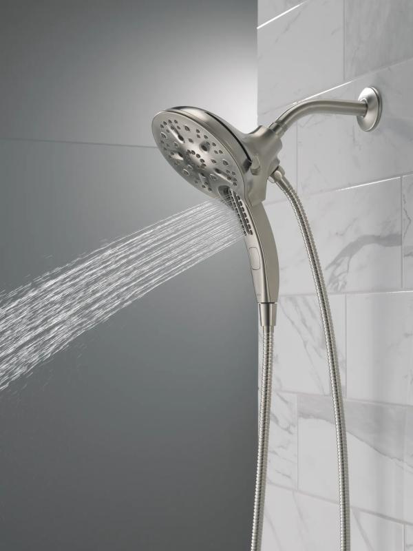 DELTA Universal Showering Components In2ition H2OKINETIC 5-Setting Two-in-One Shower — Stainless