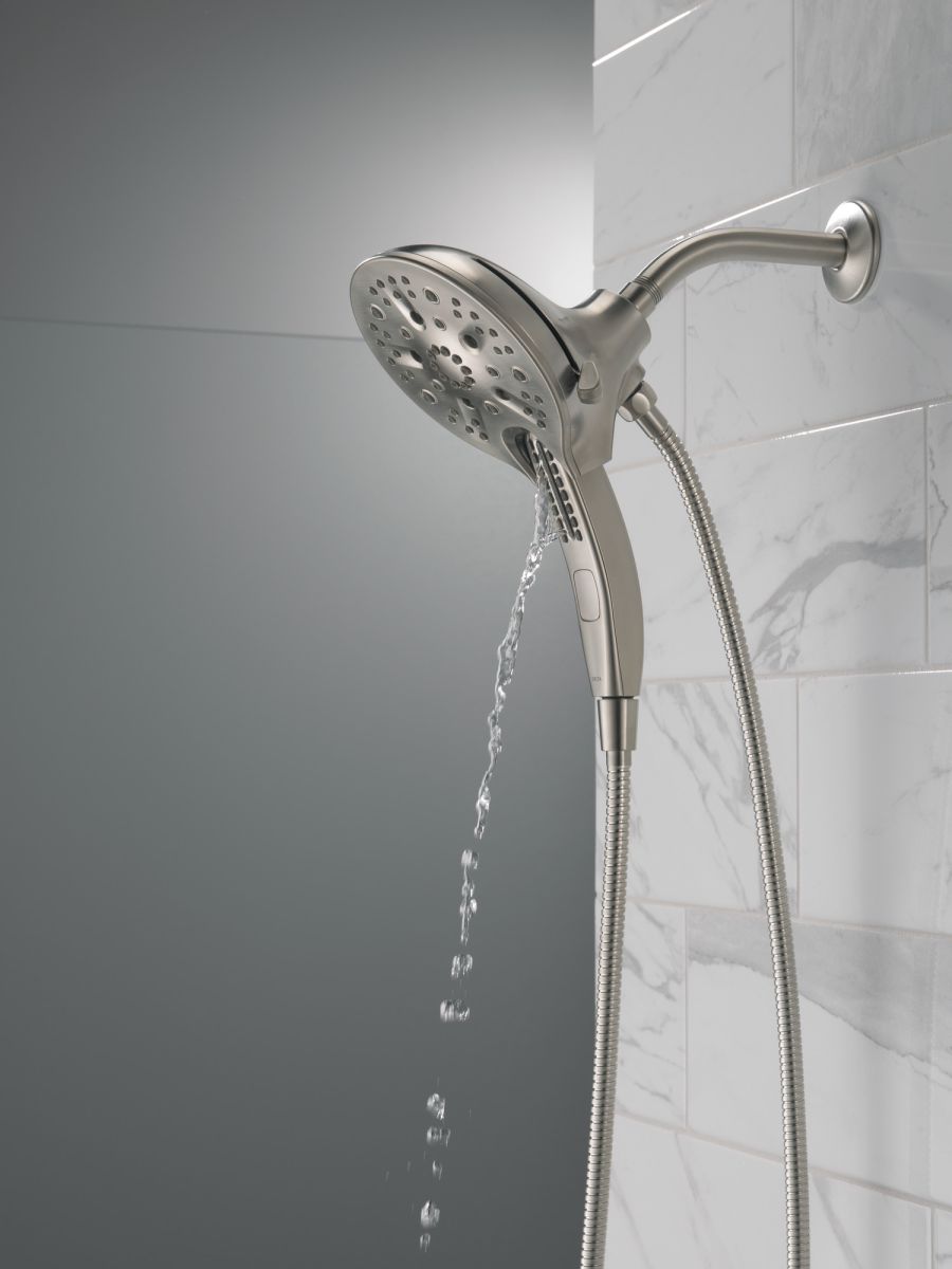 DELTA Universal Showering Components In2ition H2OKINETIC 5-Setting Two-in-One Shower — Stainless