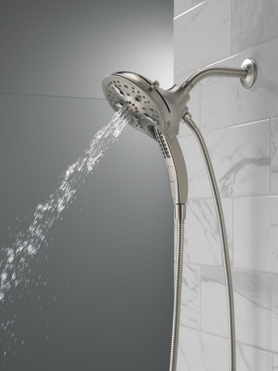 DELTA Universal Showering Components In2ition H2OKINETIC 5-Setting Two-in-One Shower — Stainless
