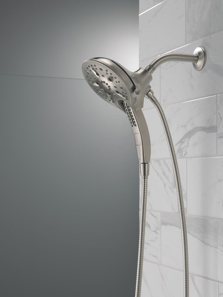 DELTA Universal Showering Components In2ition H2OKINETIC 5-Setting Two-in-One Shower — Stainless