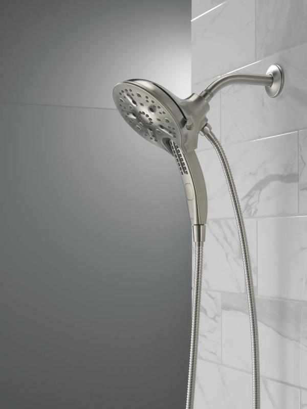 DELTA Universal Showering Components In2ition H2OKINETIC 5-Setting Two-in-One Shower — Stainless