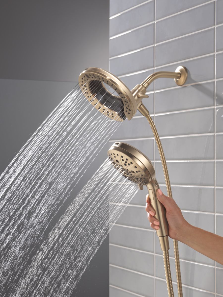 DELTA Universal Showering Components 7-Setting In2ition with ProClean — Lumicoat® Champagne Bronze