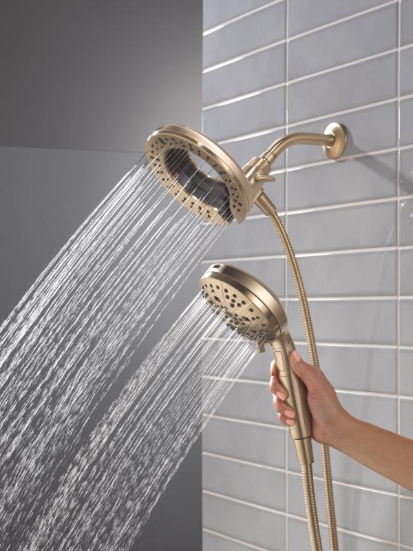 DELTA Universal Showering Components 7-Setting In2ition with ProClean — Lumicoat® Champagne Bronze