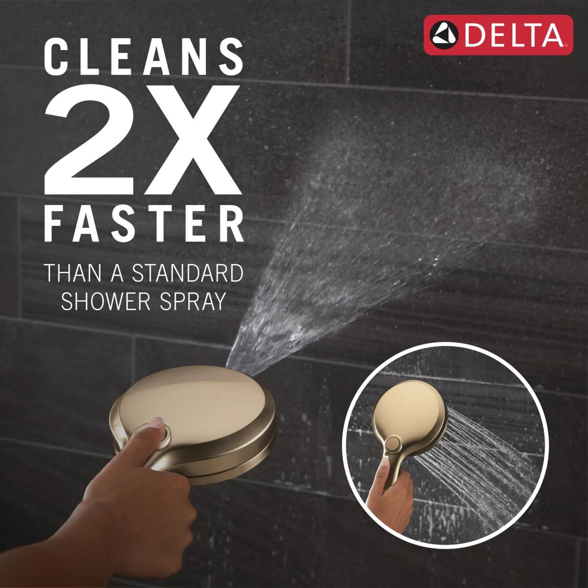 DELTA Universal Showering Components 7-Setting In2ition with ProClean — Lumicoat® Champagne Bronze