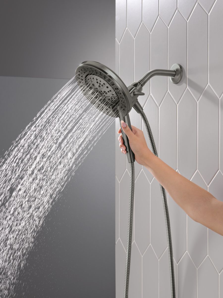 DELTA Universal Showering Components 7-Setting In2ition with ProClean — Lumicoat® Black Stainless
