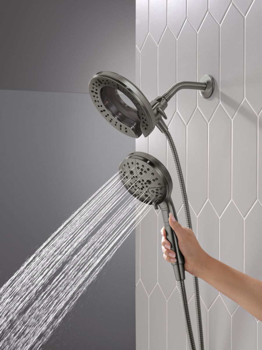 DELTA Universal Showering Components 7-Setting In2ition with ProClean — Lumicoat® Black Stainless